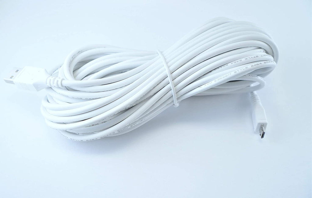 OMNIHIL 30FT White High Speed Micro-USB 2.0 Cable Compatible with Blue Microphones YetiBlk USB Microphone