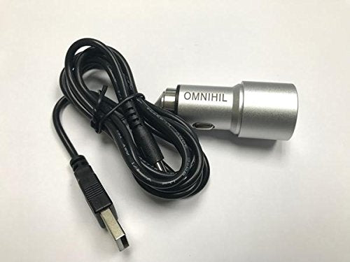 OMNIHIL Replacement 2-Port USB Car Charger+(15FT)MICRO-USB for BlitzWolf BW-P3 10000mAh 18W Quick Charge 3.0 Portable Power bank Power Supply