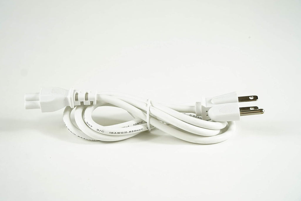 Omnihil 8 Feet White 3 Prong Power Cord Compatible with Dell 3400MP