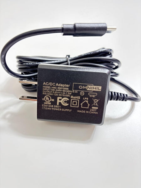 OMNIHIL 5V USB-C Power Adapter for ThruNite Ti Mini Keychain Flashlight, 8 Ft