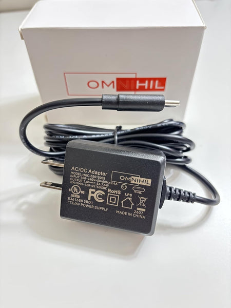 OMNIHIL 5V USB-C Power Adapter for JBL Quantum 650X, 8 Ft