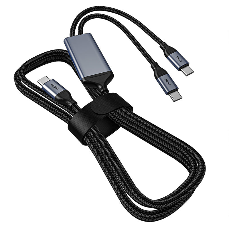 OMNIHIL 3.2FT USB-C Splitter Cable Compatible with SteelSeries Arctis Nova Gaming Headset