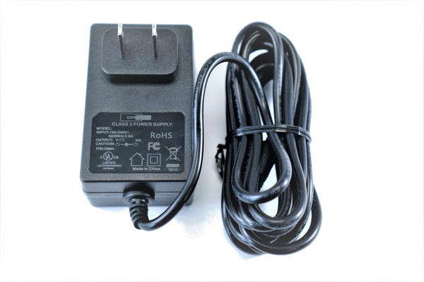 8 Feet Omnihil AC/DC Power Adapter 12V 2A (2000mA) 5.5x3.0millimeters with Pin Regulated/UL Listed/FCC Certified (Compatible with Many Models)