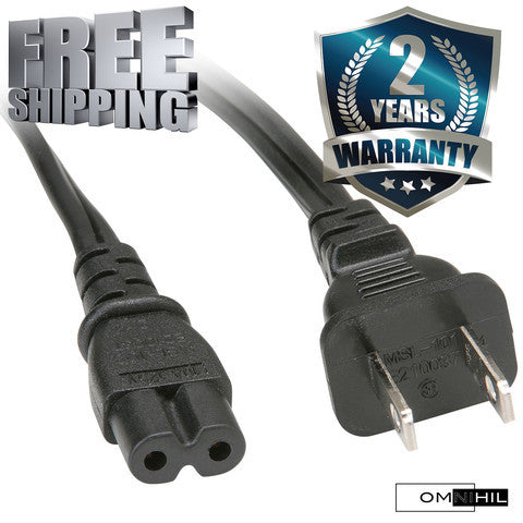 OMINIHIL AC Power Cord for UNIC UC40 Simplified Micro Projector 800