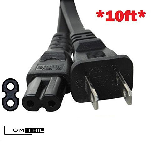 OMNIHIL 10 FT AC Power Cord for Apple TV (3rd generation) power supply cord