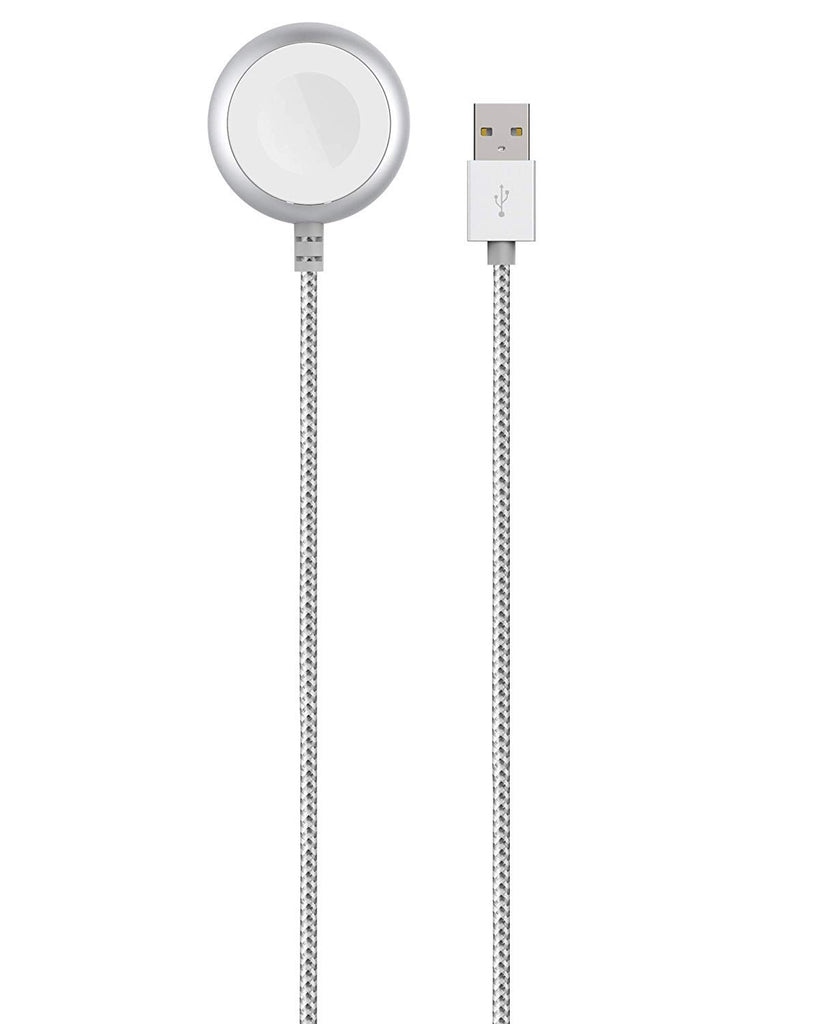 [OMNIHIL] Extra Long Magnetic Charging Cable Compatible with iWatch iOS Watch (3m / 9.8FT) - Silver Braided