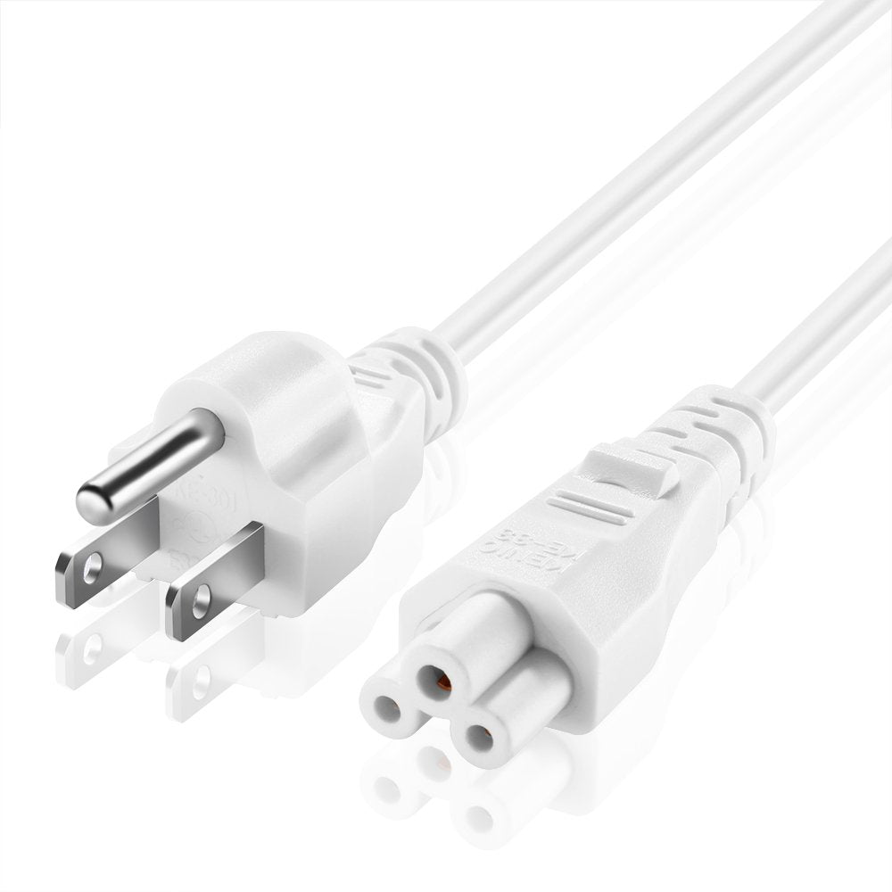 OMNIHIL (5FT) White 3 Prong Power Cord Compatible with Dell 3400MP