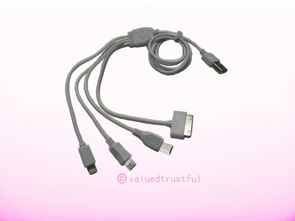 USB Charger Cable Micro Mini For iPhone 4G 4S 5C 5S i Pad Air 4 5 iPod Samsung