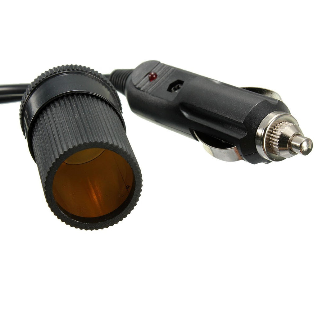 OMNIHIL Premium 12V/24V 15 feet. Heavy Duty Extension Cable / Cord / Lead for Cigarette Lighter Plug15FT-Car