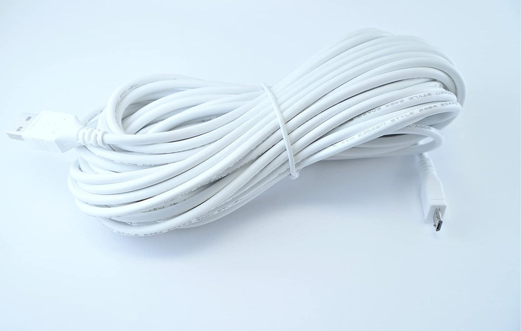 OMNIHIL White 30 Feet Long High Speed USB 2.0 Cable Compatible with SAMSUNG EO-SB330JWESTA