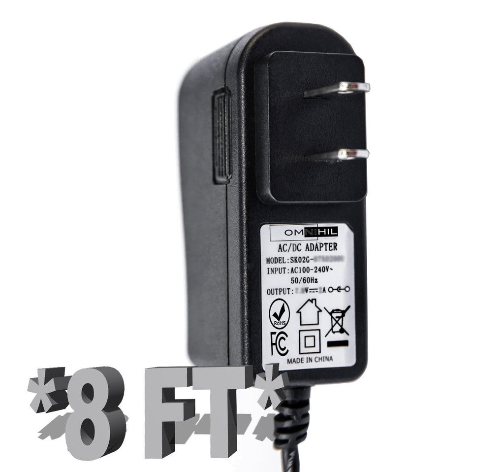OMNIHIL (8 Foot Long) AC/DC Adapter/Adaptor for D-Link Models: DIR-817LW, DIR-810L