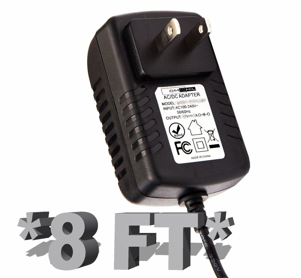 OMNIHIL 8 FT AC/DC Adapter for Goodmans Gdvd62wlcd Gdvd80w12 Wn20u-12a Matsui Wall Charger