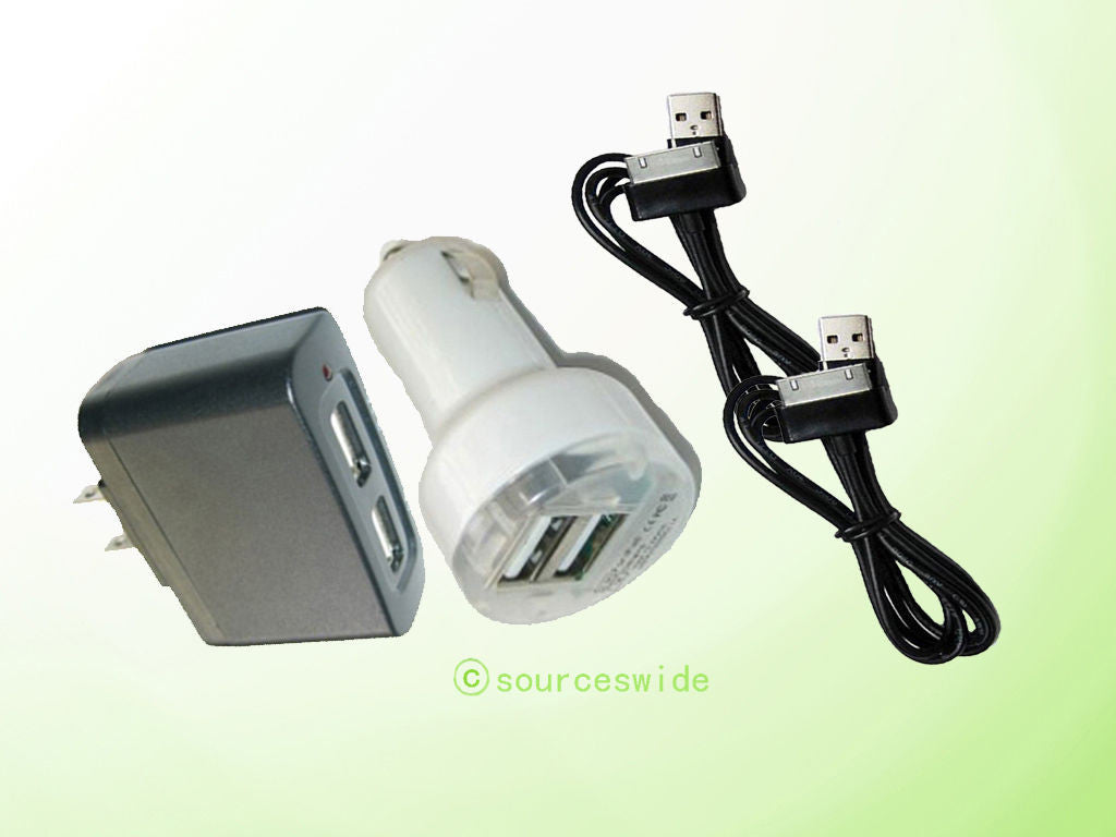 AC Adapter Adaptor+Car Charger For Samsung Galaxy Tab 2 SCH-I705MKAVZW Power Supply Cord