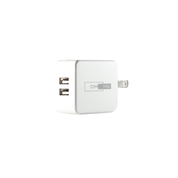 OMNIHIL 5V 2.1A 2-Port USB Smart Charger - 2-Pack