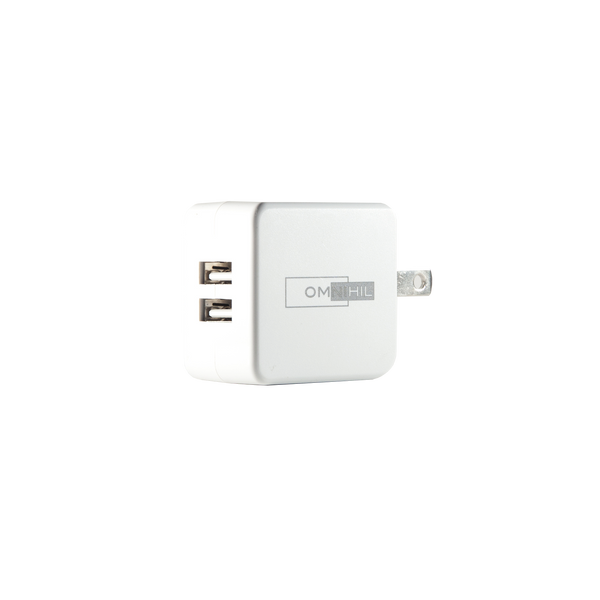 [UL Listed] OMNIHIL 2-Port Wall Charger Compatible with ZTE Obsidian Z820 / Nubia Z5S Mini NX405H