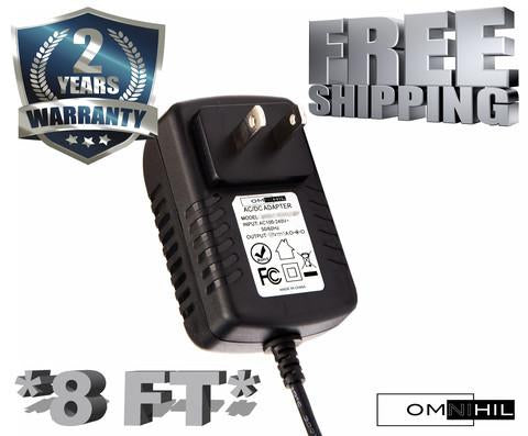OMNIHIL 8 FT AC/DC Adapter for Digi International 301-9000-04 Digi 5V/3A Wall Mount Home Wall Charger