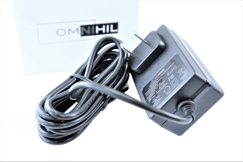 [8 FT] OMNIHIL AC/DC Power Adapter 9V 2A (2000mA) 5.5x2.5mm / 5.5x2.1mm (Negative) Regulated/UL Listed/FCC Certified