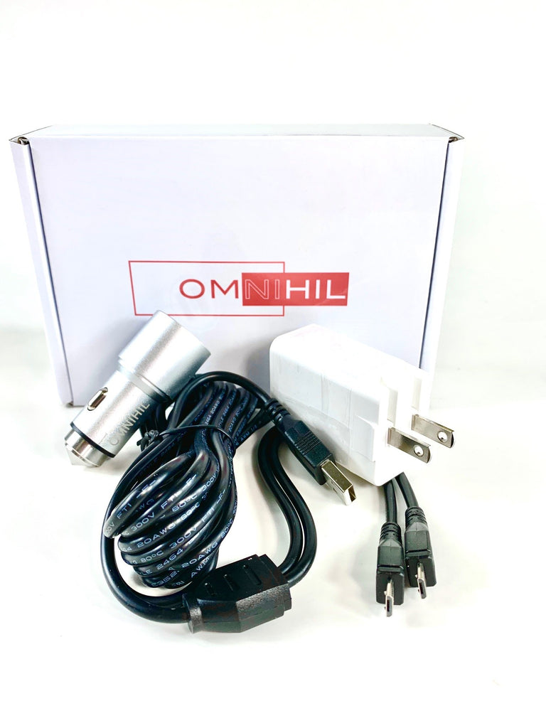 OMNIHIL Wall+Car Chargers+2PK-10FT Micro-Splitter Cable Compatible with Midlan Power Adapter Model:  18CVP15