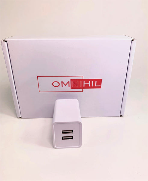 [UL Listed] OMNIHIL Wall Charger+USB-M CABLE + 3.5mm x 1.35mm Converter plug Compatible with HDTV Antennas