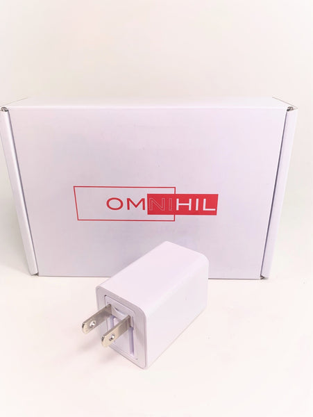 [UL Listed] OMNIHIL Wall Charger+USB-M CABLE + 3.5mm x 1.35mm Converter plug Compatible with HDTV Antennas