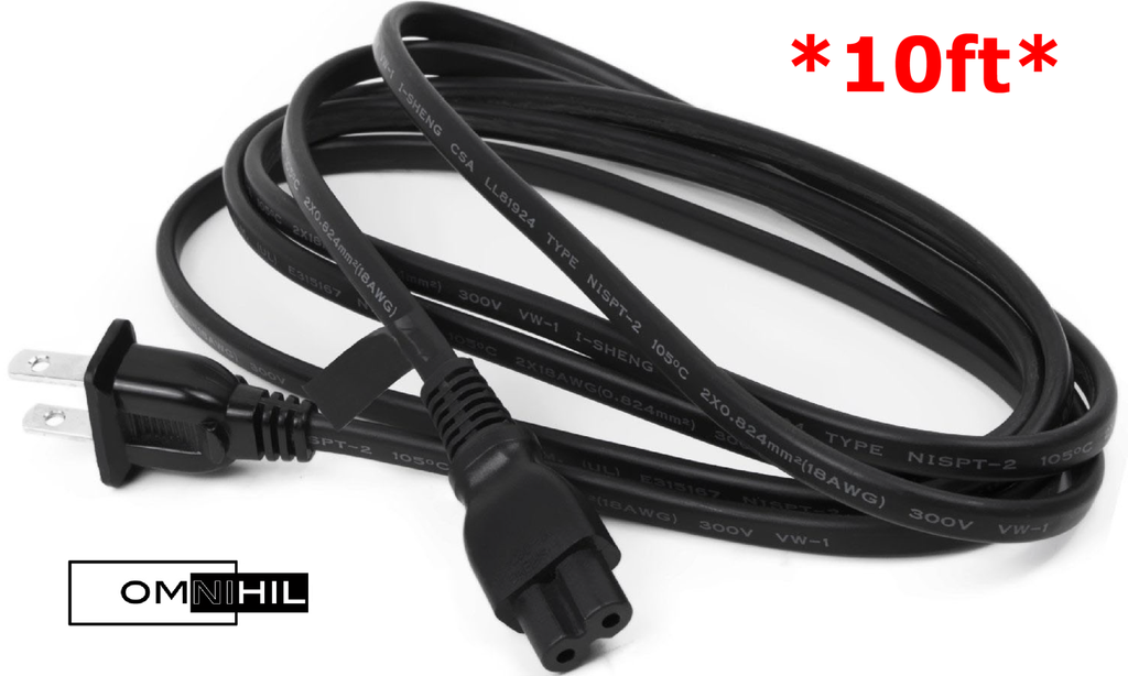 OMNIHIL *(10FT)* AC Power Supply Cord for Behringer B-CONTROL ROTARY BCR2000