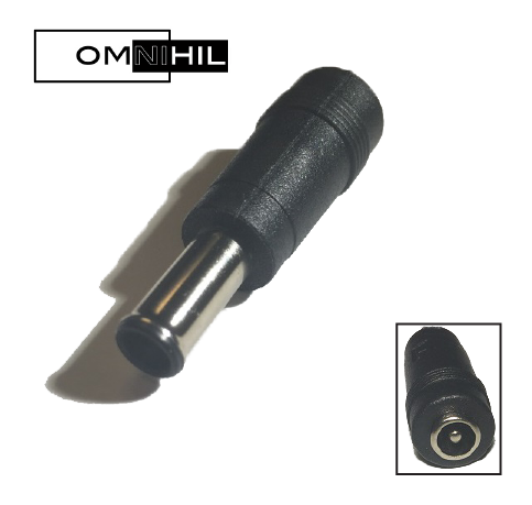 OMNIHIL AC/DC Adapter for DC Adapter Plug/Tip Converter for 5.5x2.1 mm to 6.5x4.4 mm with center pin